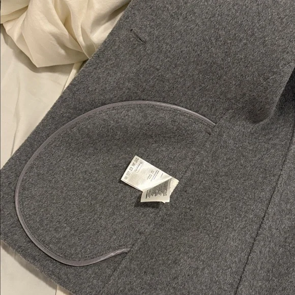 NWT Arket Gray Women's DOUBLÉ WOOL-BLEND BLAZER - Picture 4 of 7